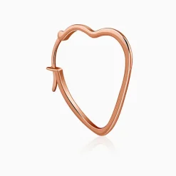 Rose Gold Heart It Hoop Earrings
