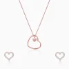 Rose Gold Heart Set