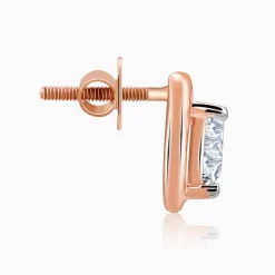 Rose Gold Heart Throb Lab Grown Diamond Earrings