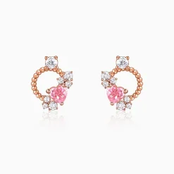 Rose Gold Heartbound Earrings