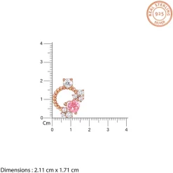 Rose Gold Heartbound Earrings