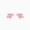 Rose Gold Heartlet Glow Studs