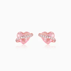 Rose Gold Heartlet Glow Studs