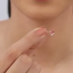 Rose Gold Heartlet Glow Studs