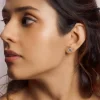 Rose Gold Hexagon Geometry Earrings