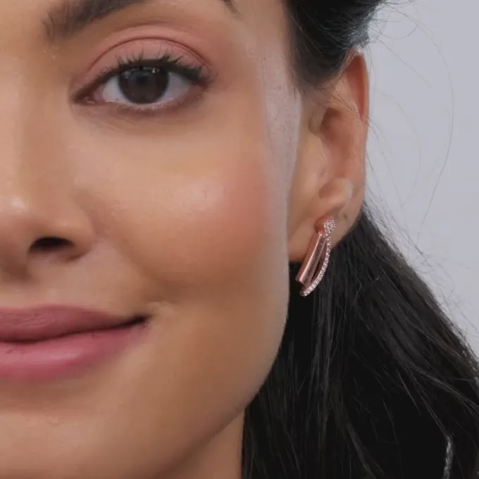 Rose Gold Hope And Happiness Earrings