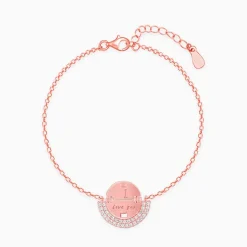 Rose Gold I Heart You Bracelet
