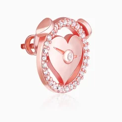 Rose Gold I Miss You Stud Earrings