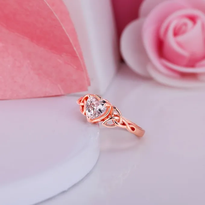 Rose Gold I Promise My Heart Ring