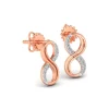 Rose Gold Infinite Joy Diamond Earrings