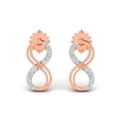 Rose Gold Infinite Joy Diamond Earrings