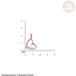 Rose Gold Infinity Heart Pendant with Link Chain