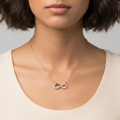 Rose Gold Infinity Heart Necklace