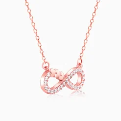 Rose Gold Infinity Heart Necklace