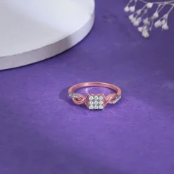 Rose Gold Infinity Lab Grown Diamond Ring