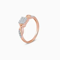 Rose Gold Infinity Lab Grown Diamond Ring