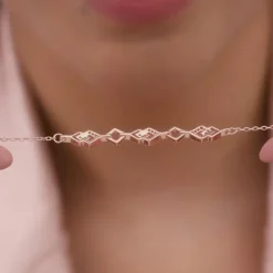 Rose Gold Interlocked Bracelet
