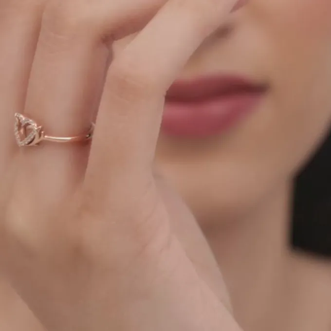 Rose Gold Intertwined In Love Set