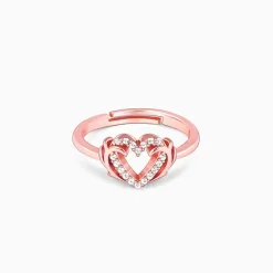 Rose Gold Intertwined In Love Ring