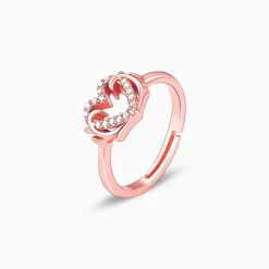 Rose Gold Intertwined In Love Ring