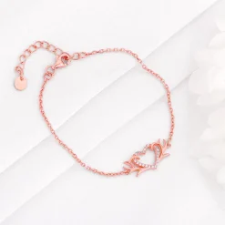 Rose Gold Intertwined In Love Bracelet
