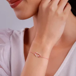 Rose Gold Intertwined In Love Bracelet