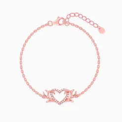 Rose Gold Intertwined In Love Bracelet