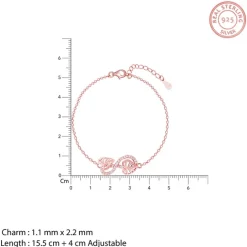 Rose Gold Intertwined Leaves Bracelet
