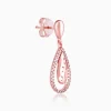 Rose Gold Intricate Teardrop Earrings