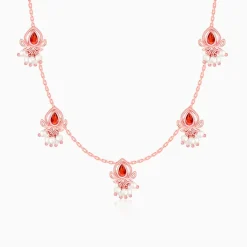 Rose Gold Iris Necklace