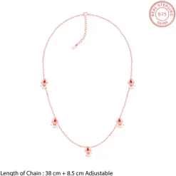Rose Gold Iris Necklace