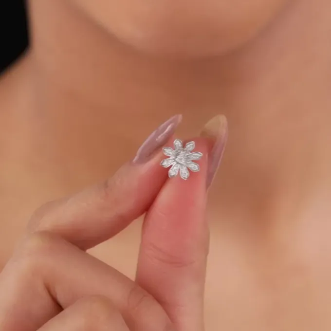 Rose Gold Jasmine Lab Grown Diamond Earrings