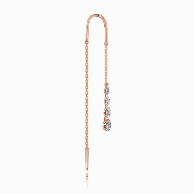 Rose Gold Kiran Sui Dhaaga Lab Grown Diamond Earrings