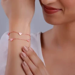 Rose Gold Layered Love Bracelet