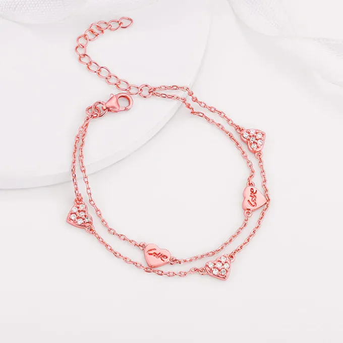 Rose Gold Layered Love Bracelet