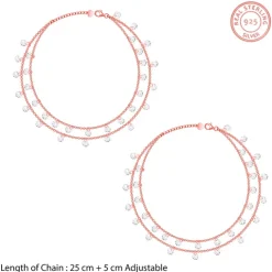 Rose Gold Layered Queen's Anklet
