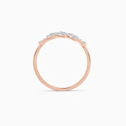 Rose Gold Leafline Lab Grown Dimond Ring