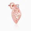 Rose Gold Leafy Filigree Earrings