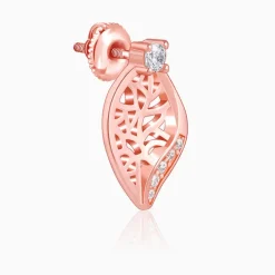 Rose Gold Leafy Filigree Earrings