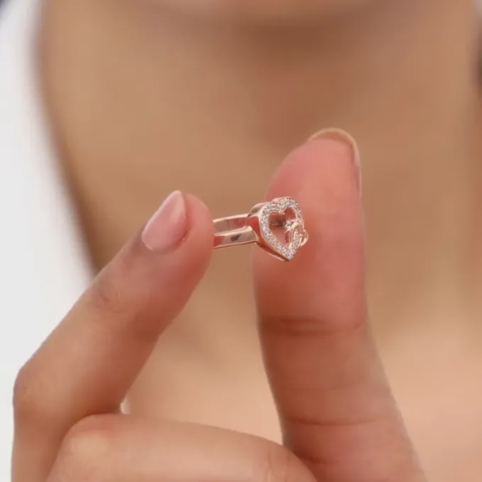 Rose Gold Locked In Love Ring