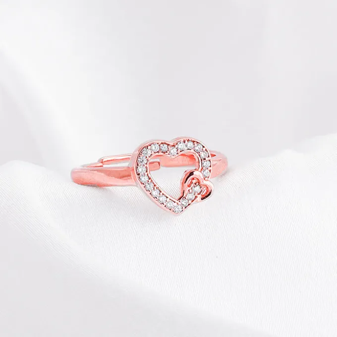 Rose Gold Locked In Love Ring