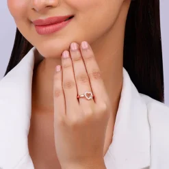 Rose Gold Locked In Love Ring