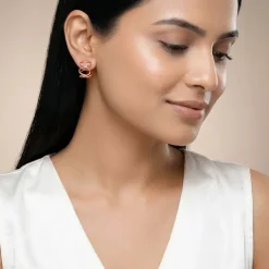 Rose Gold Loop Theory Earrings