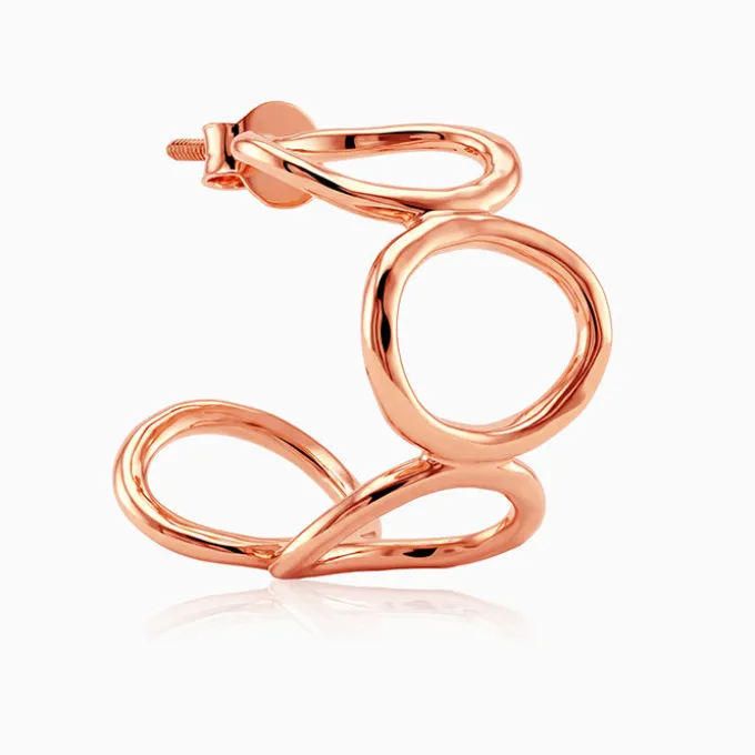 Rose Gold Loop Theory Earrings