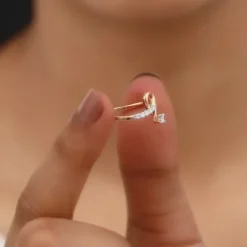 Rose Gold Looped Diamond Ring