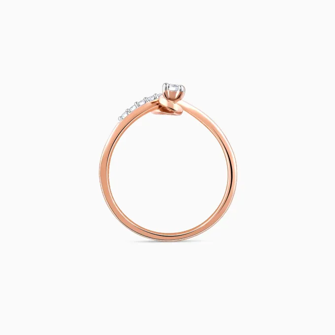 Rose Gold Looped Diamond Ring
