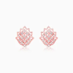 Rose Gold Lotus Radiance Earrings