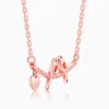 Rose Gold Love Bird Necklace