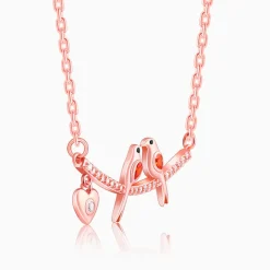 Rose Gold Love Bird Necklace