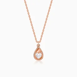 Rose Gold Love Hanging Necklace
